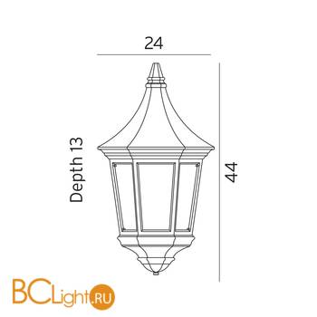 Уличный настенный светильник Norlys Venedig 261B - Схема